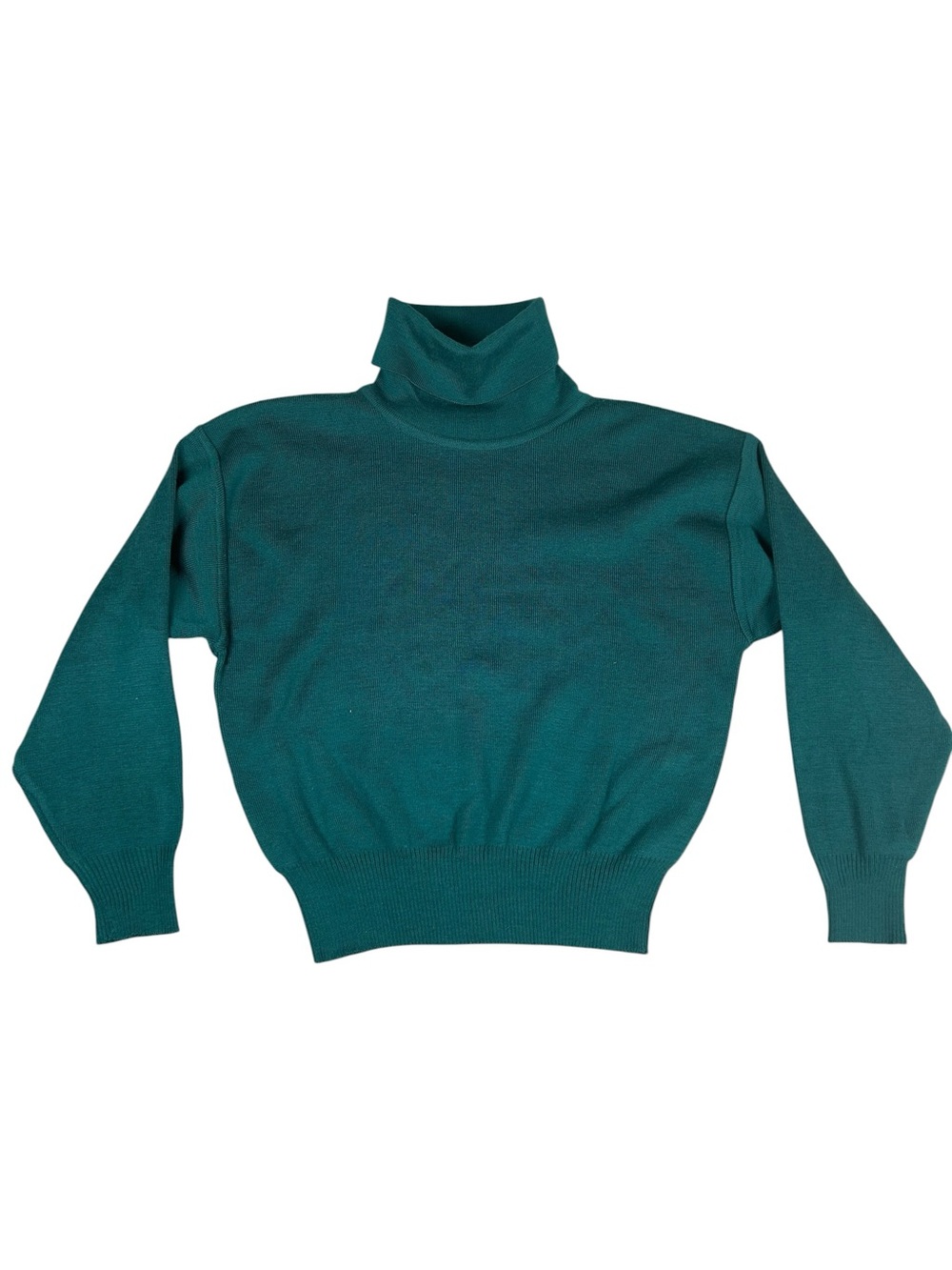 Obermeyer Vintage Ladies Ski Turtleneck Sweater Forest Green Wool Acrylic Size S